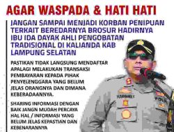 Polres Lampung Selatan Ingatkan Warga Waspada Penipuan Online Terkait Brosur Pengobatan Ibu Ida Dayak
