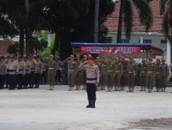 Polres Lampung Selatan Apel Siaga Bencana Alam di Pancaroba