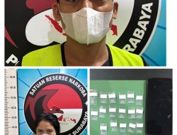 Pasutri Asal Sidotopo Ditangkap Saat Edarkan Sabu Puluhan Paket Diamankan