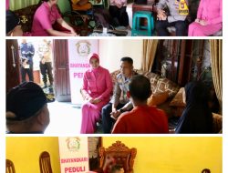 Wujudkan Kepedulian dan Dukungan Moril; Kapolresta Banyuwangi dan Bhayangkari Sambangi Anggota yang Sedang Sakit