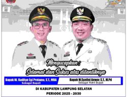 DPC Asosiasi Wartawan Profesional Indonesia (AWPI) Lamsel, Ucapkan Selamat kepada Bupati dan Wakil Bupati Lampung Selatan Periode 2025-2030