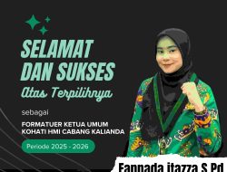 Sah! Fannada Itazza Terpilih Ketua Umum Kohati HMI Cabang Lampung Selatan