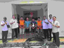 Polisi Tangkap Komplotan Pencurian Kabel di Tower Mitratel Lampung Selatan