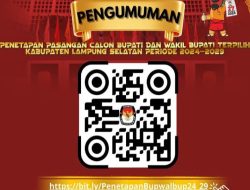 Berikut Hasil dari Penetapan Bupati dan Wakil Bupati Terpilih Kabupaten Lampung Selatan