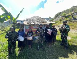 Satgas Yonif 112/DJ Gelar Kegiatan Bakti Sosial dan Pengobatan di Kampung Wandenggobak