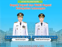 Dinas Pendistribusian dan Perdagangan Lamongan Beserta Seluruh Staf Mengucapkan Selamat Atas Dilantiknya Bupati dan Wakil Bupati Kabupaten Lamongan Periode 2025 – 2030