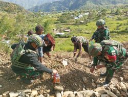 Angjangsana dan Laksanakan Hanpangan Bersama Masyarakat Adalah Wujud Nyata Kepedulian Satgas Yonif 715/MTL