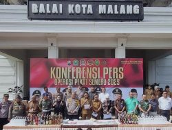 Walikota Apresiasi Polresta Malang Kota Sukses Tekan Kriminalitas di Operasi Pekat Semeru 2025