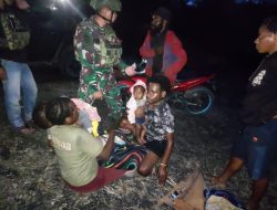 Aksi Heroik, Satgas Yonif 715/Mtl Bantu Evakuasi Anak Papua ke RS