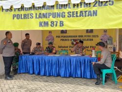 Kapolres Lampung Selatan Lakukan Pengecekan 16 Pos Pengamanan dan Pos Pelayanan dalam Rangka Ops Ketupat Krakatau 2025