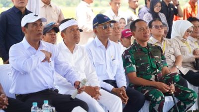Perkuat Kolaborasi dan Swasembada Pangan Nasional, Panglima TNI Dampingi Presiden RI Panen Raya Serentak