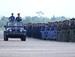 Upacara Peringatan HUT Ke-79 TNI AU Gabungan Makassar Dilaksanakan Di Lanud Sultan Hasanuddin