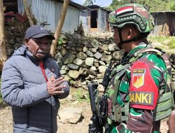 Satgas TNI Berbagi Berkat, Komsos Serta Memaksimalkan Pelayanan Kesehatan Kepada Masyarakat Puncak Jaya