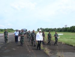 Danlanud Sultan Hasanuddin Bersama Kadisbtbau Laksanakan Survei Pengalihan Aset PT. Angkasa Pura Kepada Kemhan RI