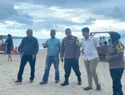 Polisi Pantau Keamanan di Wisata di Pesisir Pantai Kalianda