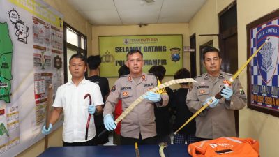 Polres Pelabuhan Tanjungperak Amankan 4 Remaja Bersajam dan Busur Panah Diduga Untuk Tawuran