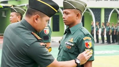 Upacara Korps Raport, Dandim Bojonegoro: Kenaikan Pangkat Motivasi Tugas bagi Prajurit