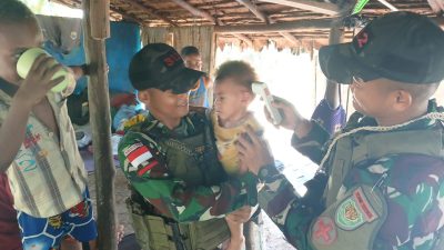 Sentuhan Kasih TNI: Bantu Warga Perbatasan Papua Kampung Sota dengan Layanan Kesehatan