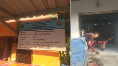 Untuk Tingkatkan Pertumbuhan Ekonomi Masyarakat, Pemdes Gajahrejo Rehabilitasi Pasar Desa