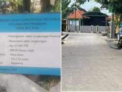 Pemerintah Desa Bulang Bangun Betonisasi Jalan Lingkungan