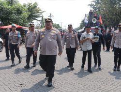 Polres Pasuruan Sukses Jamin Kelancaran Aksi Buruh dari Start hingga Finish