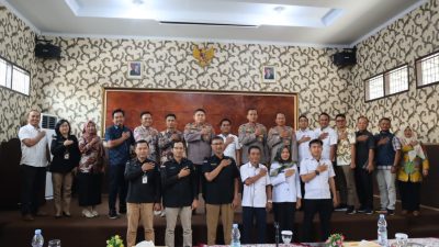 Audensi KPU dan Bawaslu Bersama Kapolres Lampung Selatan di Aula GWL Polres Lampung Selatan