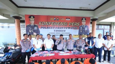 Operasi Pekat Semeru 2025 Polresta Banyuwangi Ungkap 25 Kasus Amankan 37 Tersangka