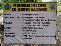 Pemdes Keper Bangun Peninggian Jalan Paving dan Pondasi Saluran Drainase, Resmi Dimulai