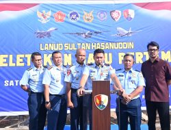 Danlanud Sultan Hasanuddin Melakukan Peletakan Batu Pertama Pembangunan Satuan Pelayanan Pemenuhan Gizi