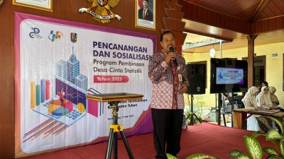 Pencanangan Program Desa Cinta Statistik di Desa Merkawang, Kepala BPS Tuban: Entry Data Cukup Sekali