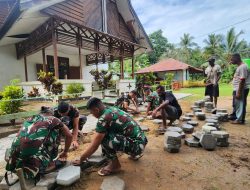 Bhakti Tanpa Batas: Satgas TNI dan Warga Yanggandur Bersatu Renovasi Gereja
