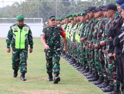 Sambut Kunjungan Kerja Presiden Prabowo Subianto di Bojonegoro, Digelar Apel Pasukan Pengamanan di Lapangan Gayam