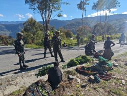 Semangat Bangkitkan Perekonomian Puncak Jaya, Satgas Yonif 715/Mtl Berkeliling Borong Hasil Bumi Masyarakat