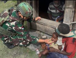 Anjangsana Penuh Kasih, Satgas Yonif 715/Mtl Pererat Keharmonisan di Perbatasan Papua