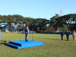 Danwing Udara 5 Lanud Sultan Hasanuddin Pimpin Upacara 17-an Bacakan Sambutan Pangkoopsudnas