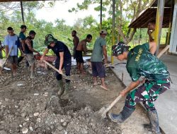 Pos Ninati Bantu Renovasi Gereja Paroki Ninati, Kehadiran Satgas Yonif 126/KC Membawa Kebaikan