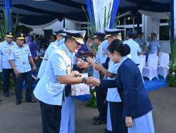 Danlanud Didampingi Ketua PIA Ardhya Garini Cab.7/D.ll Lanud Sultan Hasanuddin Hadiri Sertijab Pangkoopsudnas
