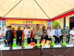 Polres Kolaka Musnahkan 1,4 Kg Narkoba: Komitmen Tegas Perangi Peredaran Narkotika