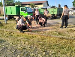 Sinergi Tiga Pilar, Polres Madiun Kota Kerja Bakti di Lokasi Dapur MBG Dukung Program Nasional