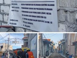 Proyek U-Ditch & Paving Baru Genting Tambak Dalam di Keluhkan Warga