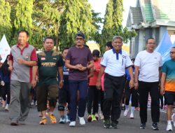 Jelang Peringatan Hari Bhakti Ke-78 TNI AU, Lanud Sultan Hasanuddin Bersama Pemda Kabupaten Pinrang Gelar Fun Run