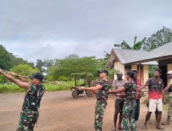 Karya Bakti Satgas Yonif 312/KH, Wujud Nyata Pengabdian Prajurit di Perbatasan
