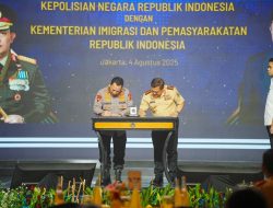 Teken Nota Kesepahaman dengan Kementerian Imipas, Kapolri Harap Sinergisitas Makin Optimal