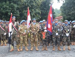 Kontingen Garuda Kibarkan Merah Putih di Perayaan Kemerdekaan Republik Afrika Tengah