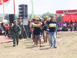 Ungkapan Syukur dan Terima Kasih, Warga Soko Sediakan 30 Nasi Tumpeng untuk Satgas TMMD 125 Bojonegoro