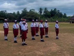 Memeriahkan HUT RI ke-80, Satgas Yonif 312/KH Gelar Lomba PBB di SD Kampung Sipias