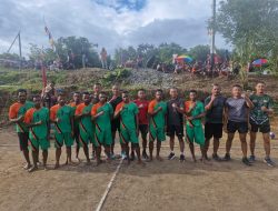 Satgas Yonif 126 dan Warga Distrik Ninati Rayakan HUT RI ke-80 dengan Semarak Lomba Sepak Bola dan Voli
