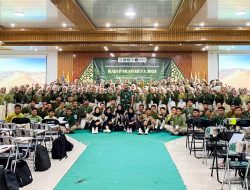 Penguatan Bela Negara, Bati Tuud Koramil Dander bekali Ratusan Mahasiswa STIKes Rajekwesi Bojonegoro dengan Wasbang