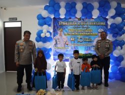 Ulang Tahun Lalu Lintas Bhayangkara ke-70, Polres Lampung Selatan Santuni Anak Yatim