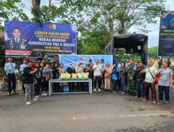 Lanud Sultan Hasanuddin Gelar Gerakan Pangan Murah di Car Free Day, Sediakan 3 Ton Beras SPHP Bulog